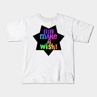 11:11 Make a Wish magic good luck star Kids T-Shirt